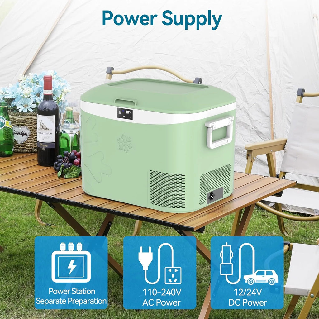 Car Fridge Portable 12 Volt Refrigerator 23 Quart (22 Liter) Freezer Compressor Cooler 12V/24V DC