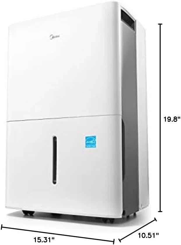 Midea 4,500 Sq. Ft. Dehumidifier Pump Included Energy Star Certified 50 Pint Ideal For Basements
