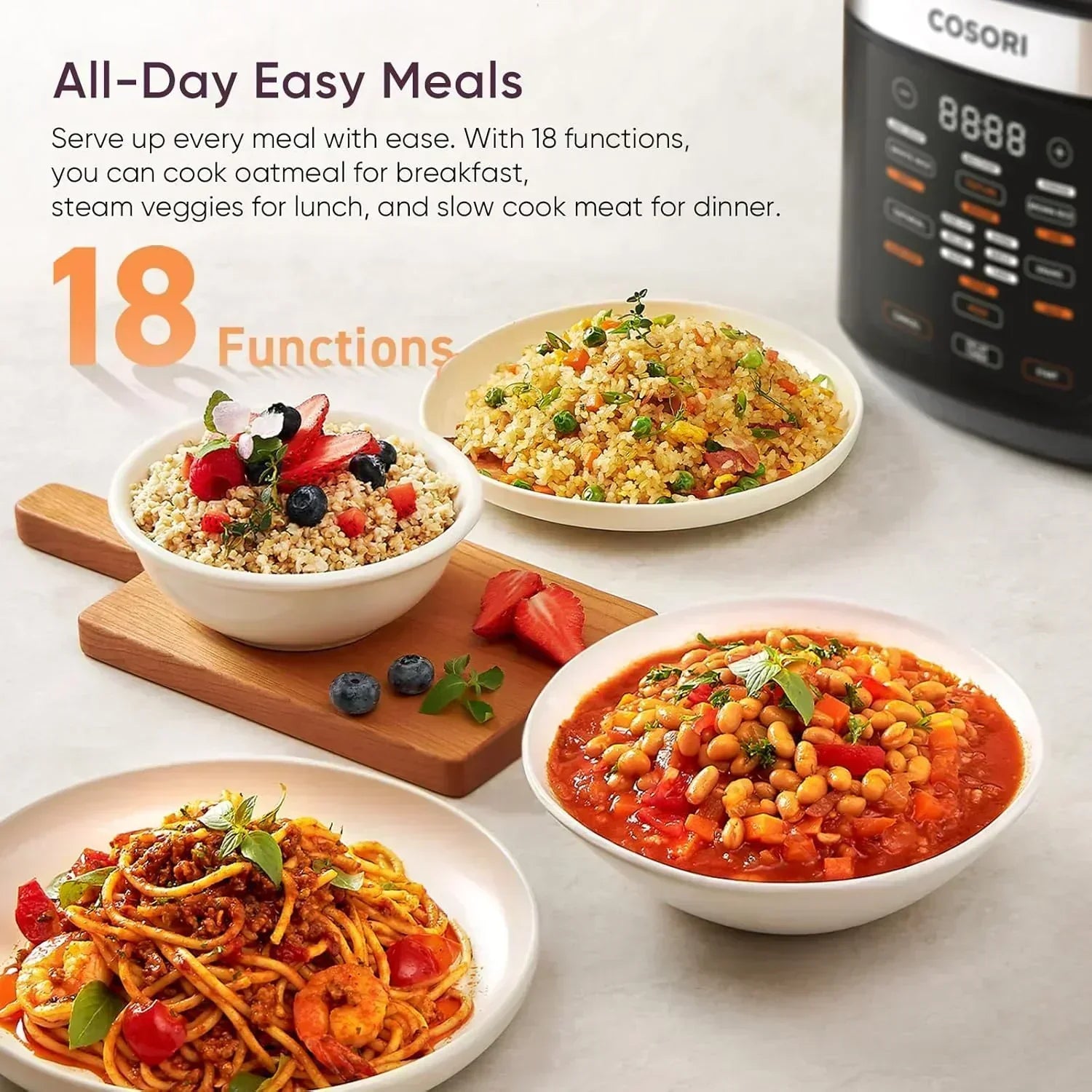 COSORI 10-Cup Rice Cooker with 24-Hour Heat Keeping and Non-Stick Ceramic Inner Pot