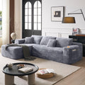 Cloud Sectional Couch with L Shape Chaise Modern Modular Sofa with Deep Seat Built in Cup Holder