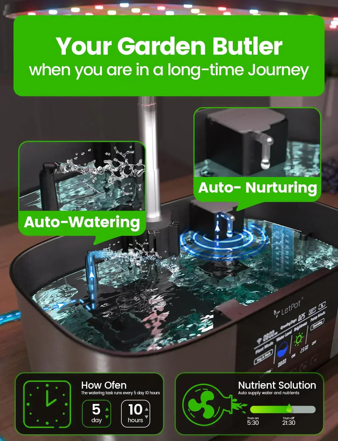 Hydroponic Planting System 12 Indoor Smart Herb Garden Set Indoor Garden App and WiFi Control