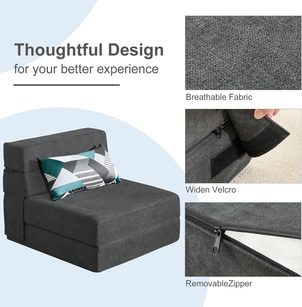 60 inch pull out sofa bed memory foam sofa with 2 pillows futon bed guest bed and pull out sofa