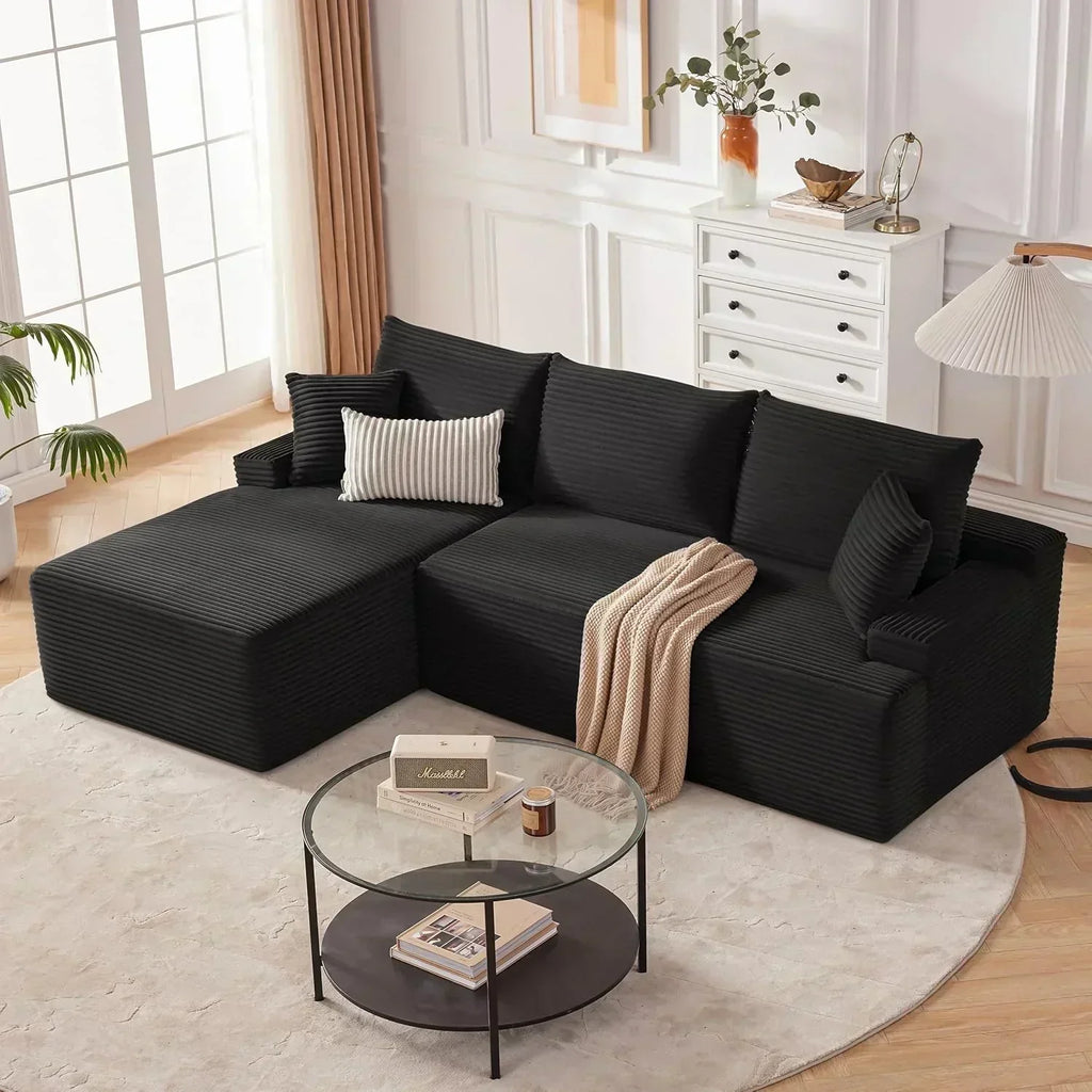 110-inch cloud sofa boneless sofa in the living room modular sofa with deep seats