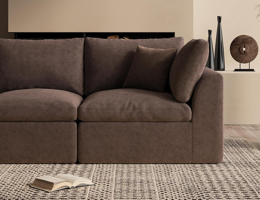 110 inch cloud sectional sofa for living room convertible L-shaped sofa 3 seater sectional sofa