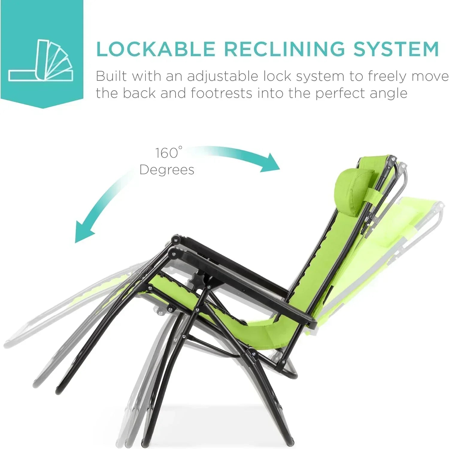 Best Choice Products Folding Zero Gravity Recliner Patio Lounge Chair Adjustable Canopy Shade