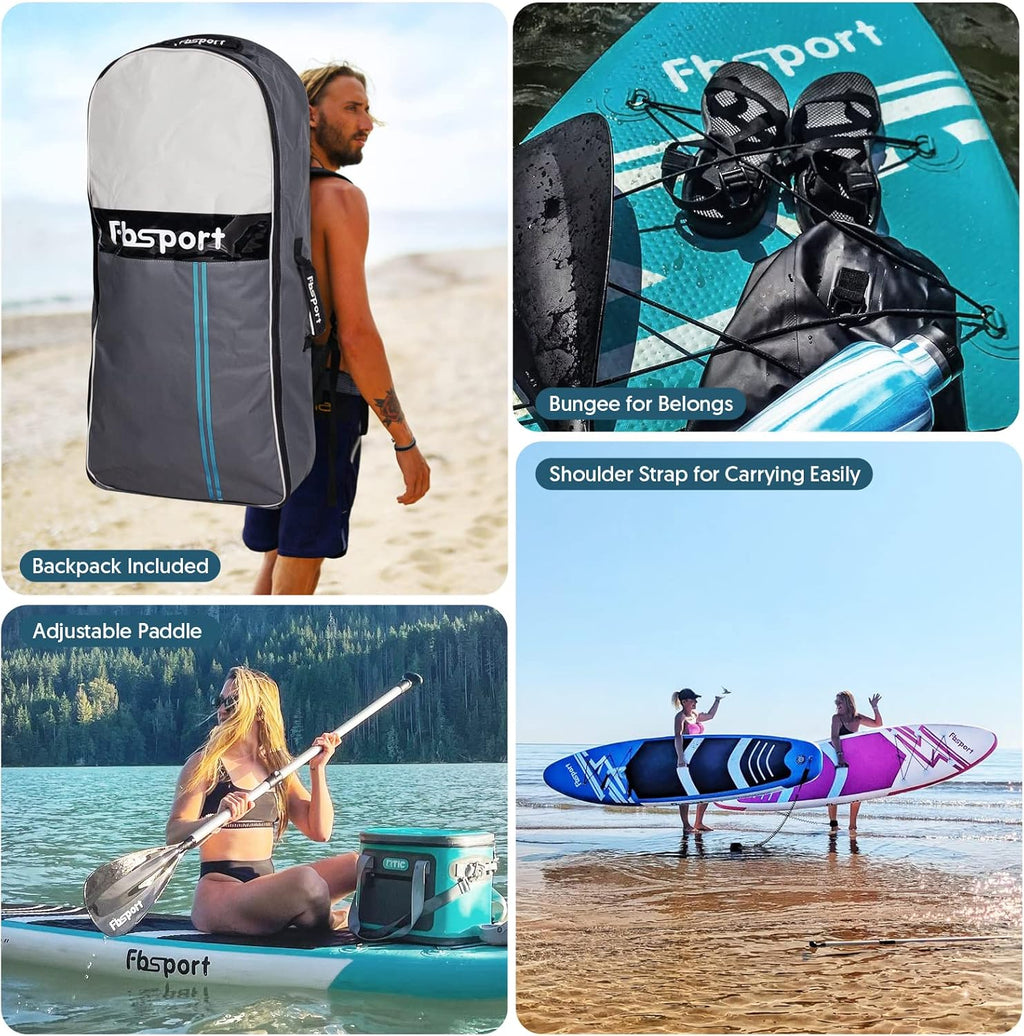 FBSPORT 11' Premium Stand Up Paddle Board Yoga Board with Durable SUP Accessories Carry Bag