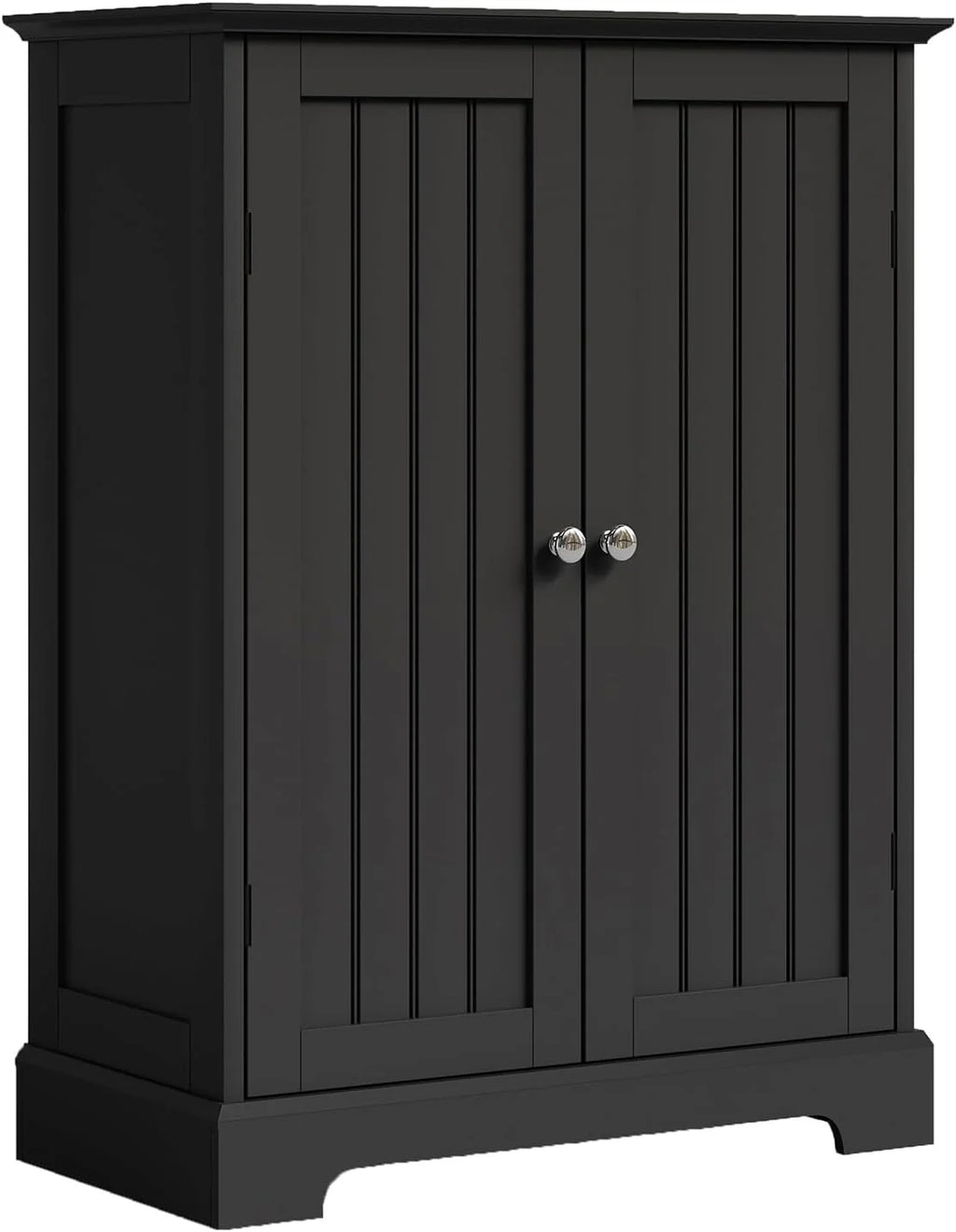 ChooChoo Bathroom Floor Cabinet, Modern Bathroom Storage Cabinet with 4 Door
