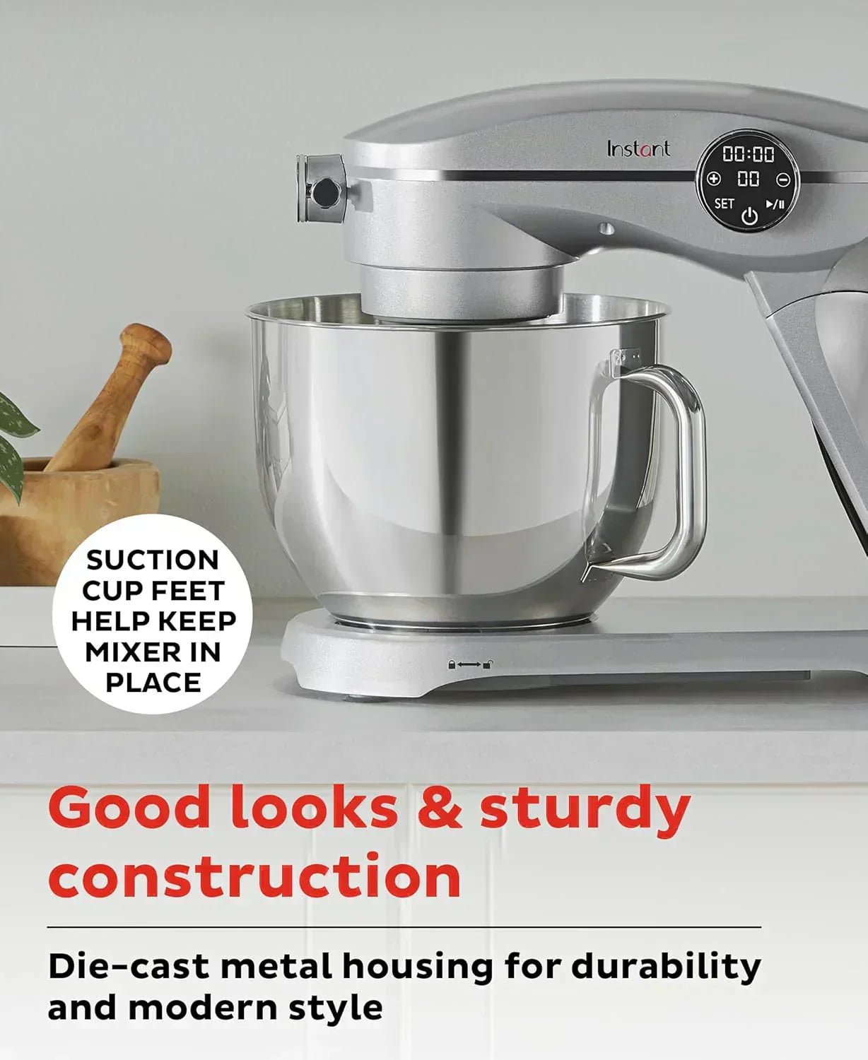 Instant Pot Instant Stand Mixer Pro 600W 10-Speed Electric Mixer with Digital Interface