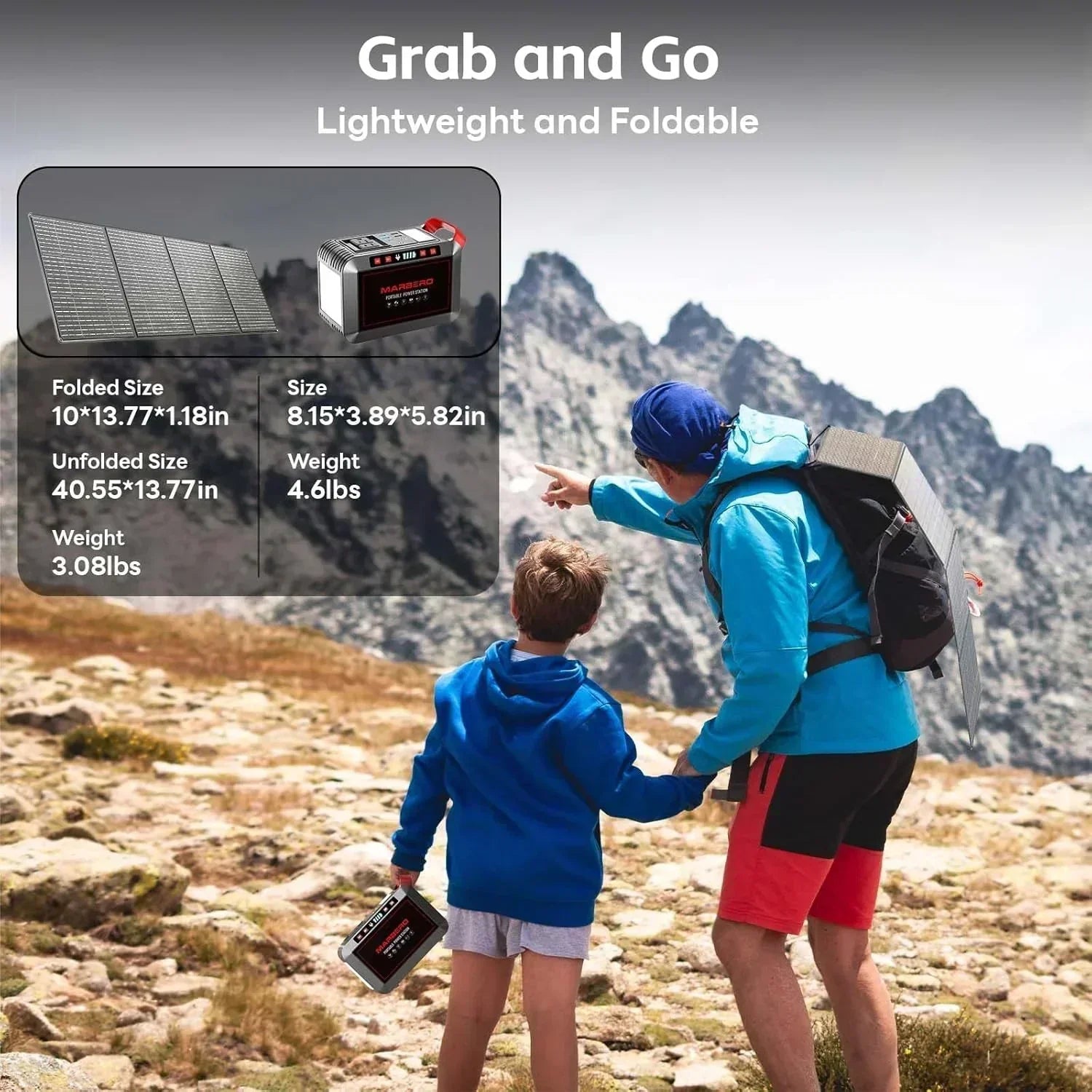Portable Power Station 88Wh Camping Lithium Battery Solar Generator Fast Charging Power Bank