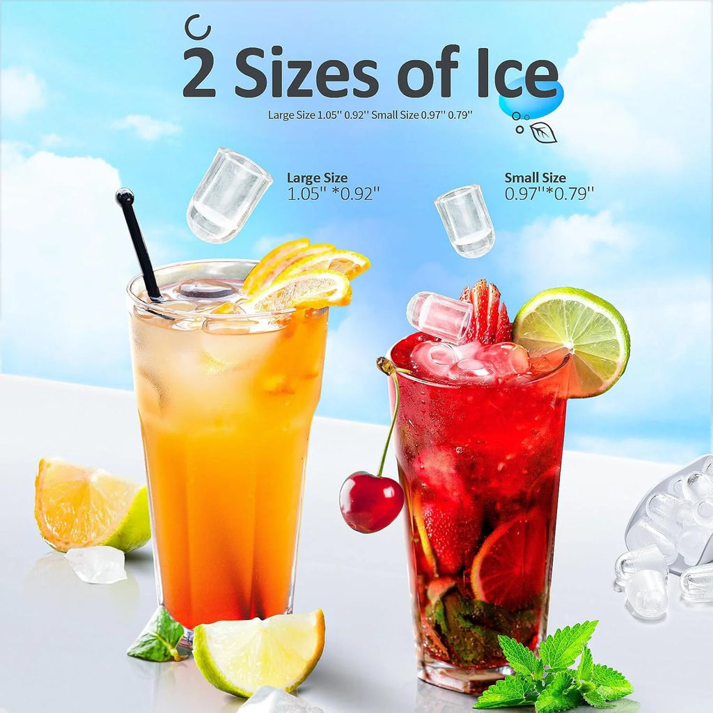 Nugget Ice Makers Countertop, Pebble Ice Machine with Chewable Pellet Ice, 34Lbs/24H, Self-Cleaning, Sonic Ice, One-Click Operation, for Kitchen,Office Stainless Steel Silver