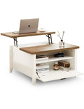 Lift Top Coffee Table Ergonomic Rising Table with Hidden Compartment Dining Table