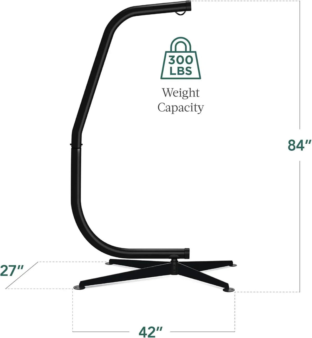 Best Choice Products Metal Hanging Hammock C-Stand for Chair Weather Resistant Finish
