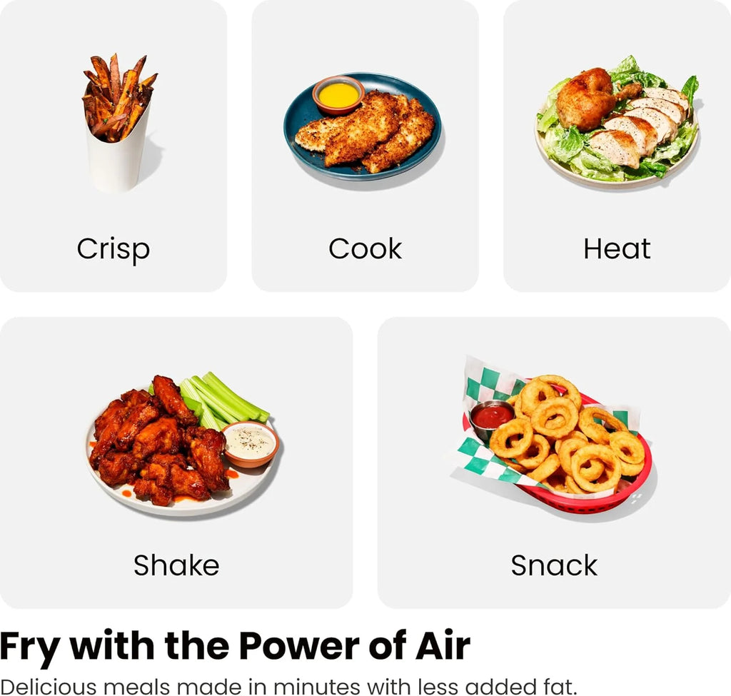 Chefman 6-Quart Dual Basket Air Fryer - Digital Touchscreen, Smart Sync Finish, High-Frying, Auto-Off, 2 Independent 3-Quart Nonstick Pans, Dishwasher-Safe Baskets