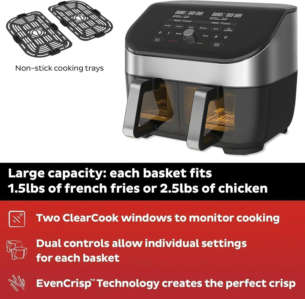 Instant Pot Vortex Plus 6QT Air Fryer with Odor Removal Technology 6-in-1 Function