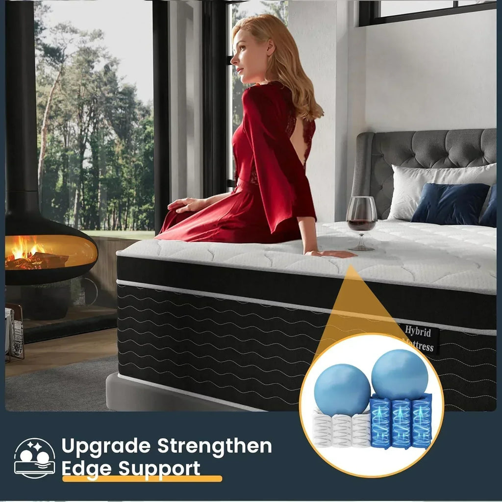 Full Size Mattress 10 Inch Full Size Mattress in a Box Medium Plush Hybrid Mattress