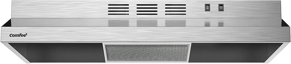 Comfee 30 Under Cabinet Ducted/Ductless Convertible Slim Vent Durable Stainless Steel Kitchen Reusable Filter