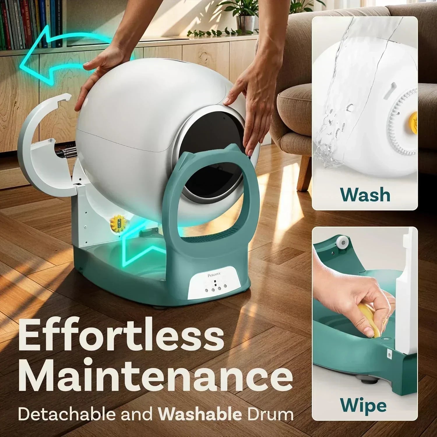 Self Cleaning Litter Box with Auto Safety Sensors Automatic Cat Litter Box Self-Cleaning