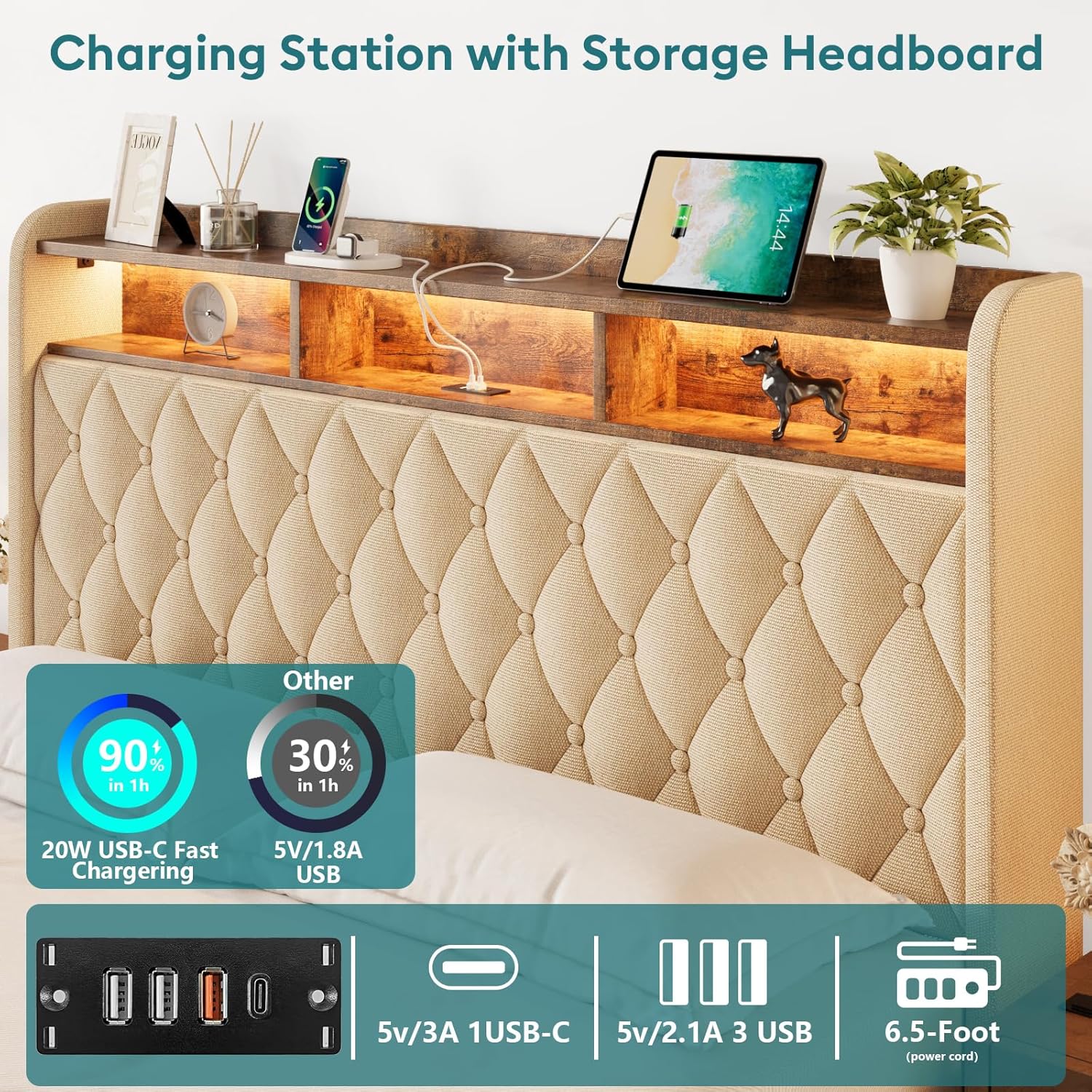 Queen Bed Frame Storage Lift Up Queen Size Bed Frame Headboard Upholstered Platform Bed
