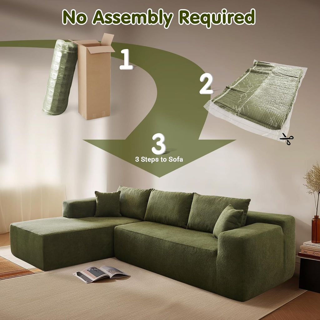 Ovios 104 Cloud Section Sofa L-shaped lounge chair, modern modular sofa