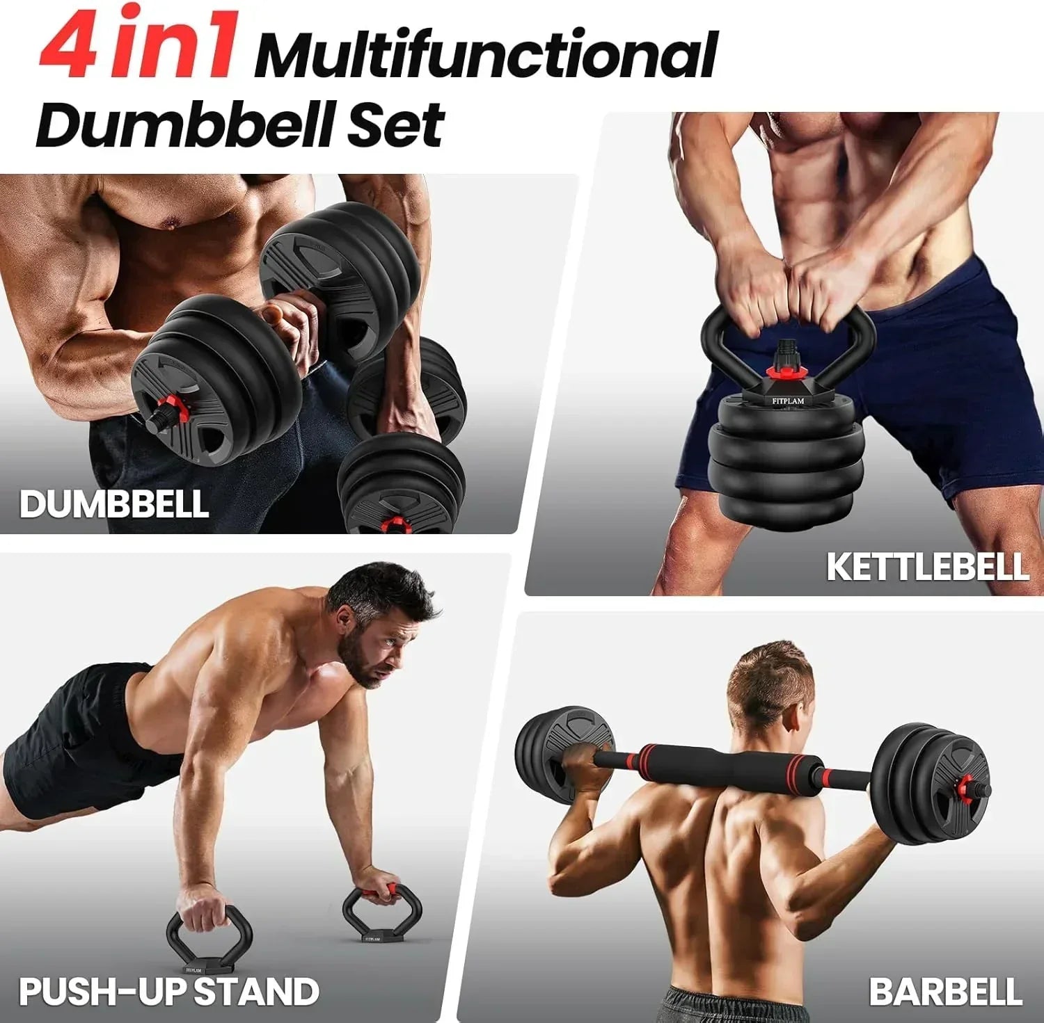 Adjustable dumbbell kit with upgraded nuts Barbell push-up stand push-up stand