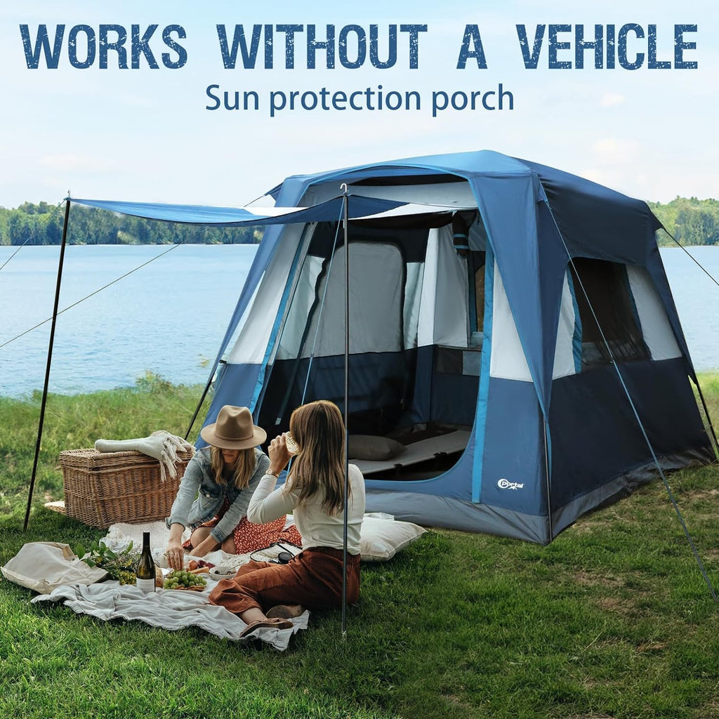 Portal 5-Person SUV Tent with Porch 2-in-1 Car Camping Tent Water-Resistant Windproof Trunk Tent