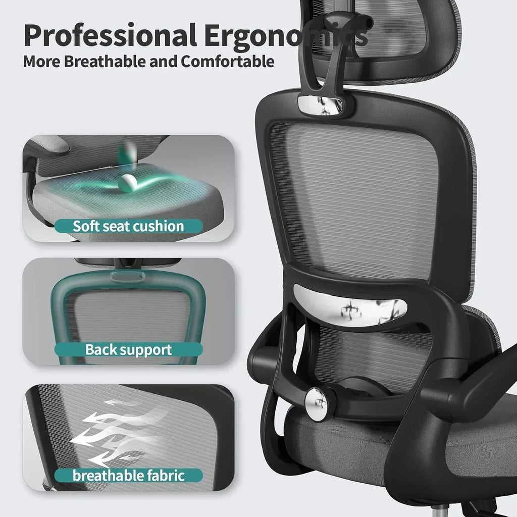 Office Chair Ergonomic Desk Chair 330 lbs Home Mesh Desk Chair Comfortable Gaming Chair