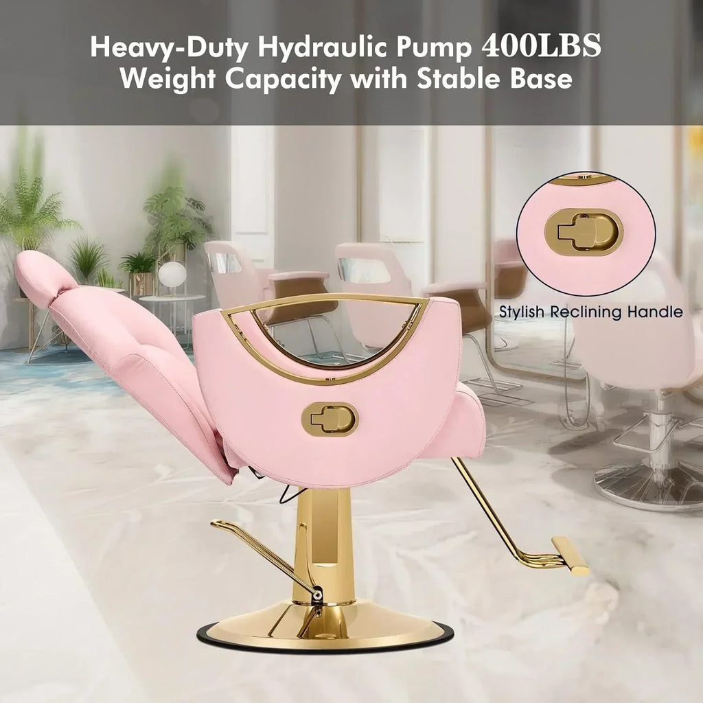 Artist Hand Salon Chair Reclining Barber Chair Oversized Hydraulic Pump Hair Salon Chair