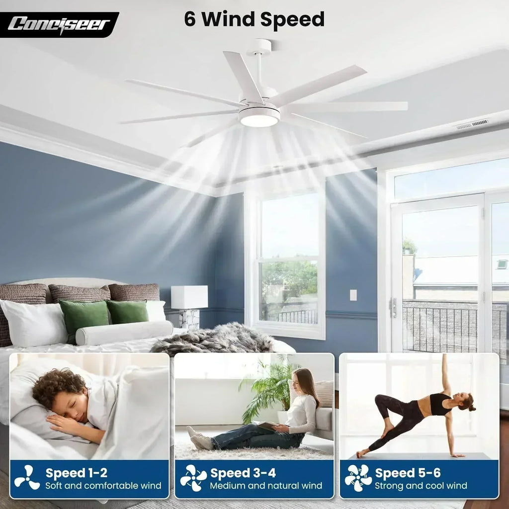 Modern ceiling fan 72 inch bedroom living room library cafe outdoor/industrial