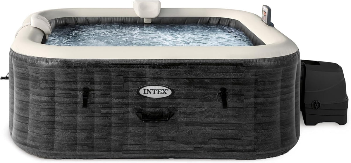 INTEX PureSpa Greystone Deluxe Inflatable Hot Tub with with Built in FastFill Inflation System