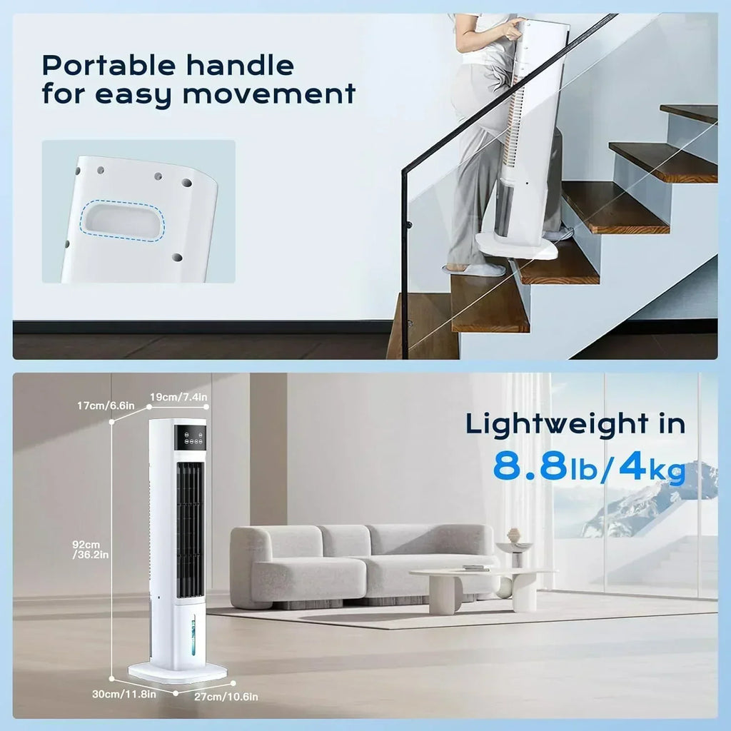 Evaporative Air Cooler 3-in-1 Portable Air Conditioners 4 Modes 3 Speeds Fast Cooling Portable