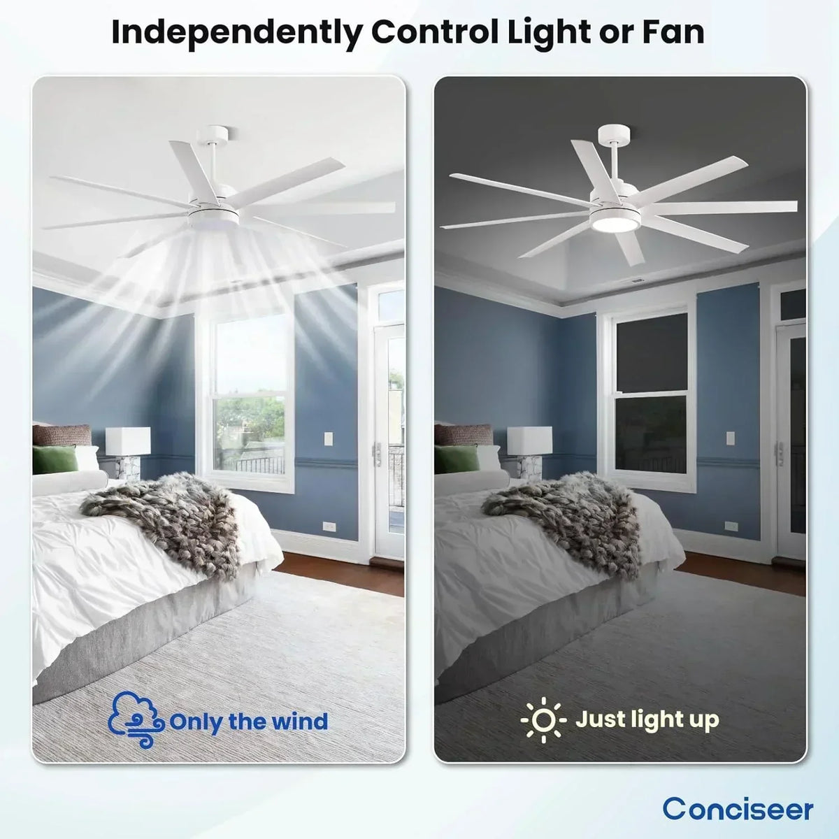Modern ceiling fan 72 inch bedroom living room library cafe outdoor/industrial