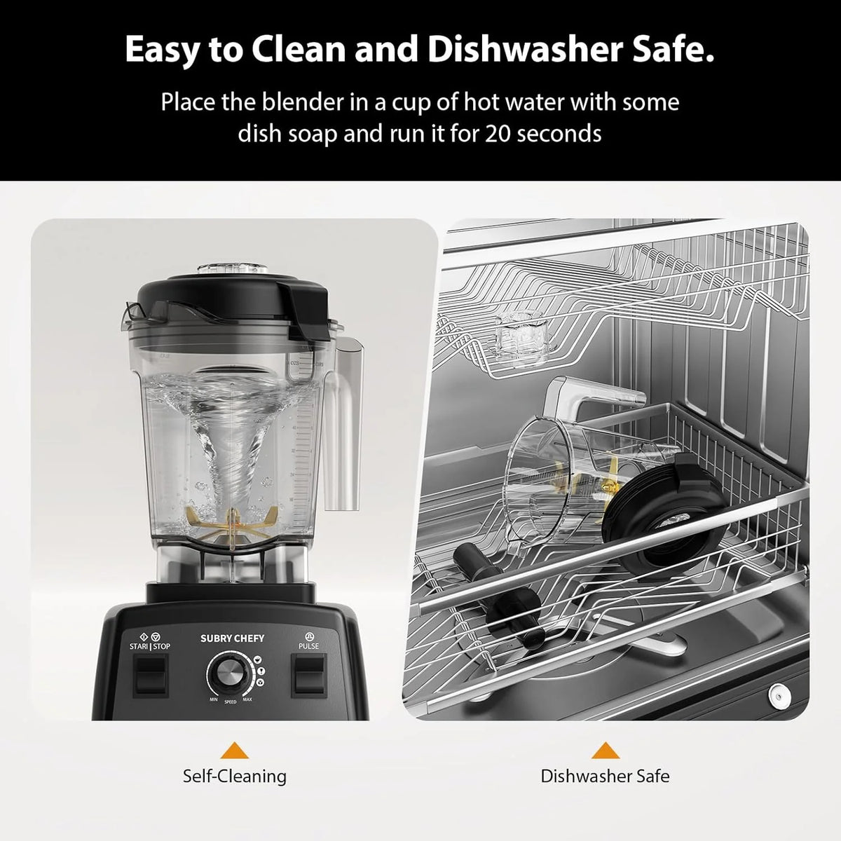 Countertop Blender Pro 2000W, Professional High Speed Blender 68 oz, Heavy Duty Kitchen Mixer