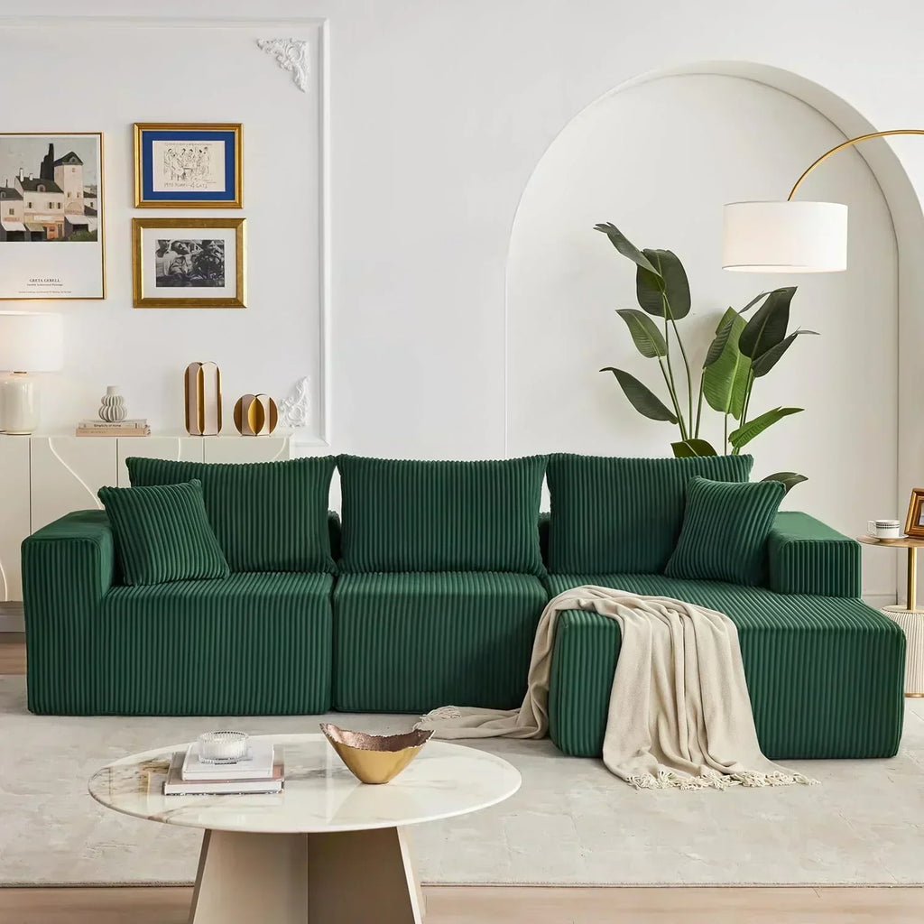 108-inch modular sofa cloud modular sofa with deep seat and reclining chair upholstered sofa