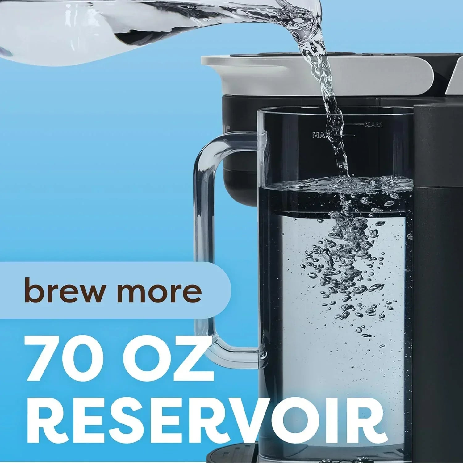 K-Brew+Chill Iced and Hot Single-Cup Coffee Maker with 70-ounce Removable Water Tank