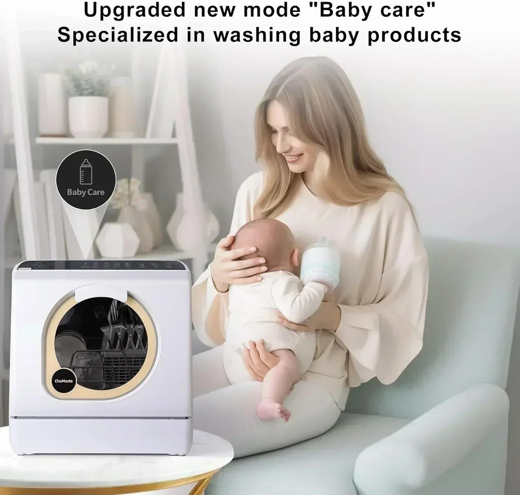 Mini countertop dishwasher Compact dishwasher Double spray arms Portable countertop dishwasher