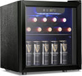 Antarctic Star 26 Bottle 130 Can Wine Cooler/Cabinet Beverage Refrigerator Cellar Beer Clear Glass
