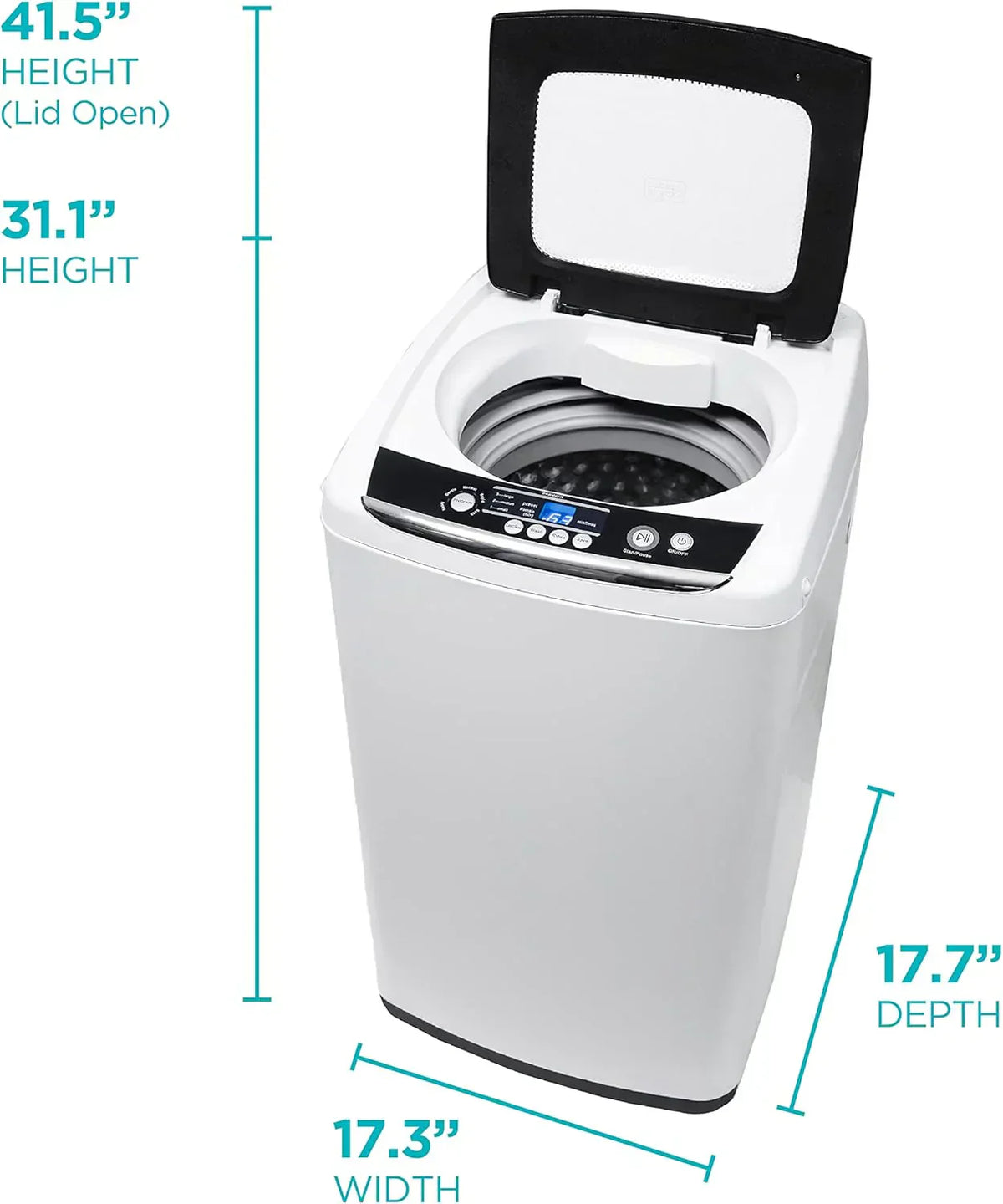 Portable Washer 6.6 lb. Capacity Washing Machine for Homes & Apartments 5 Wash Cycles