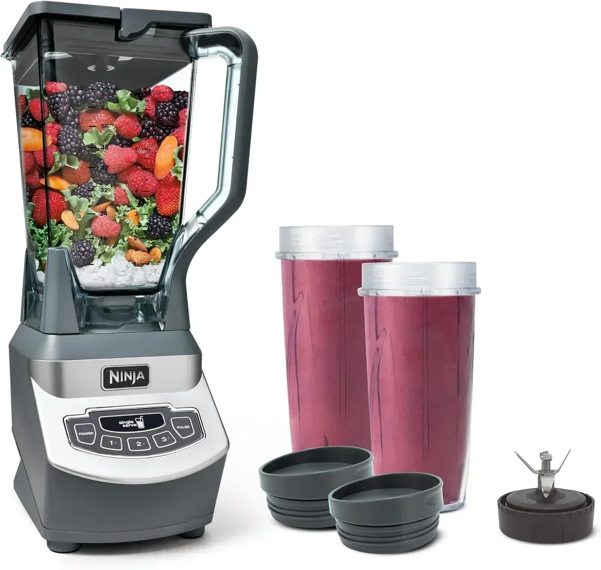 Ninja BL660 Professional Compact Smoothie and Food Processor Blender 1100W 3 Functions