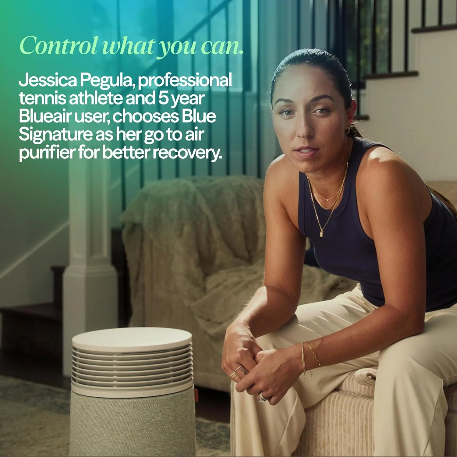 BLUEAIR Blue Signature SP3i Air Purifier for Medium Rooms up to 498 sq ft, HEPASilent Filtration, WiFi Smart Control, Auto Mode, Odor & Smoke Removal, Pet Hair & Dust, AHAM Verified, Table Design