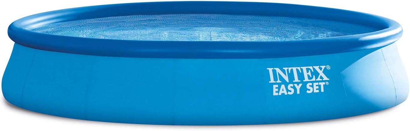 Intex 28167EH Easy Set Inflatable Swimming Pool Set: 15ft x 48in ?Includes 1000 GPH Cartridge Filter Pump ?Removable Ladder ?Pool Cover ?Ground
