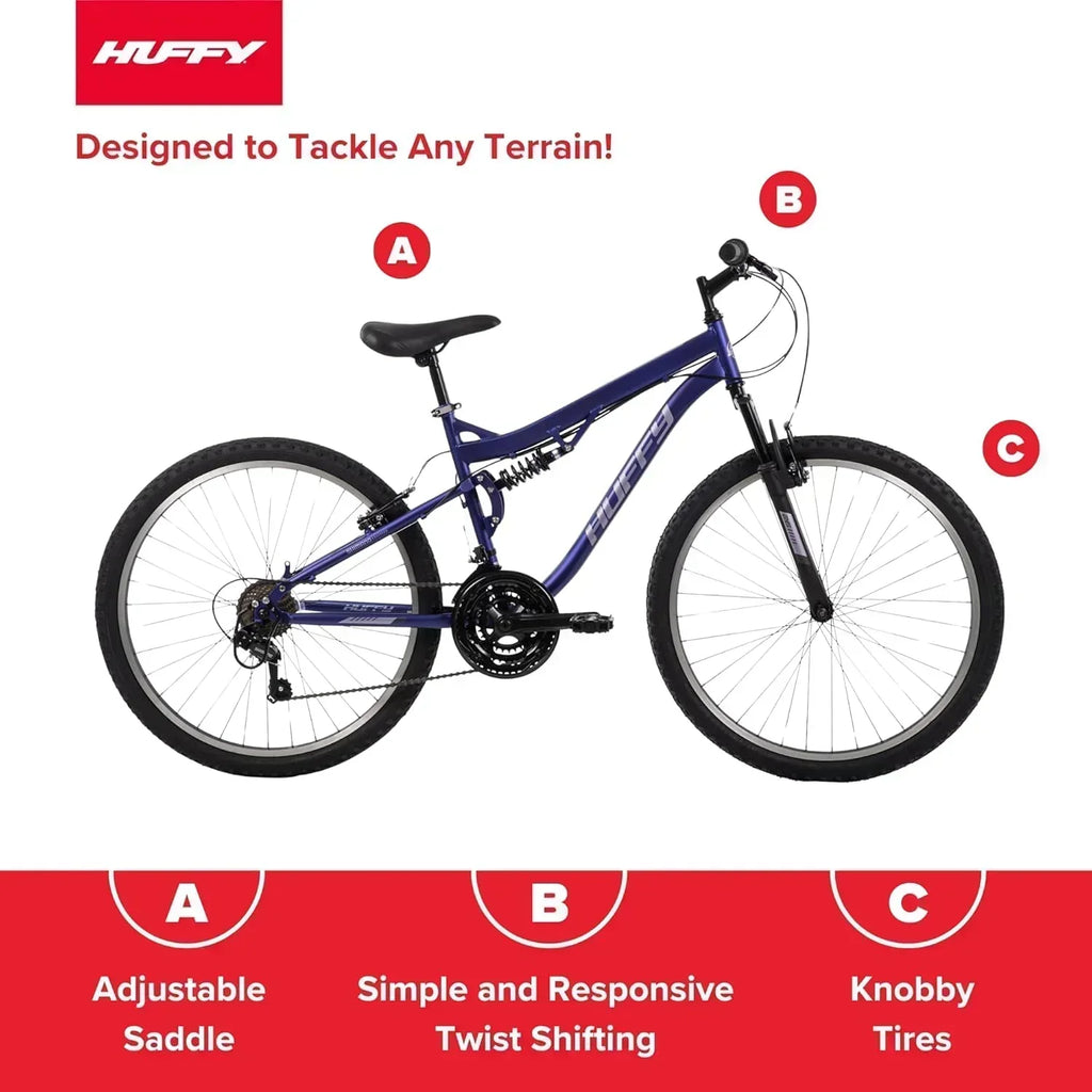 Huffy Stone Mountain Hardtail Mountain Bike for Boys/Girls/Men/Women 20/24/26 Sizes