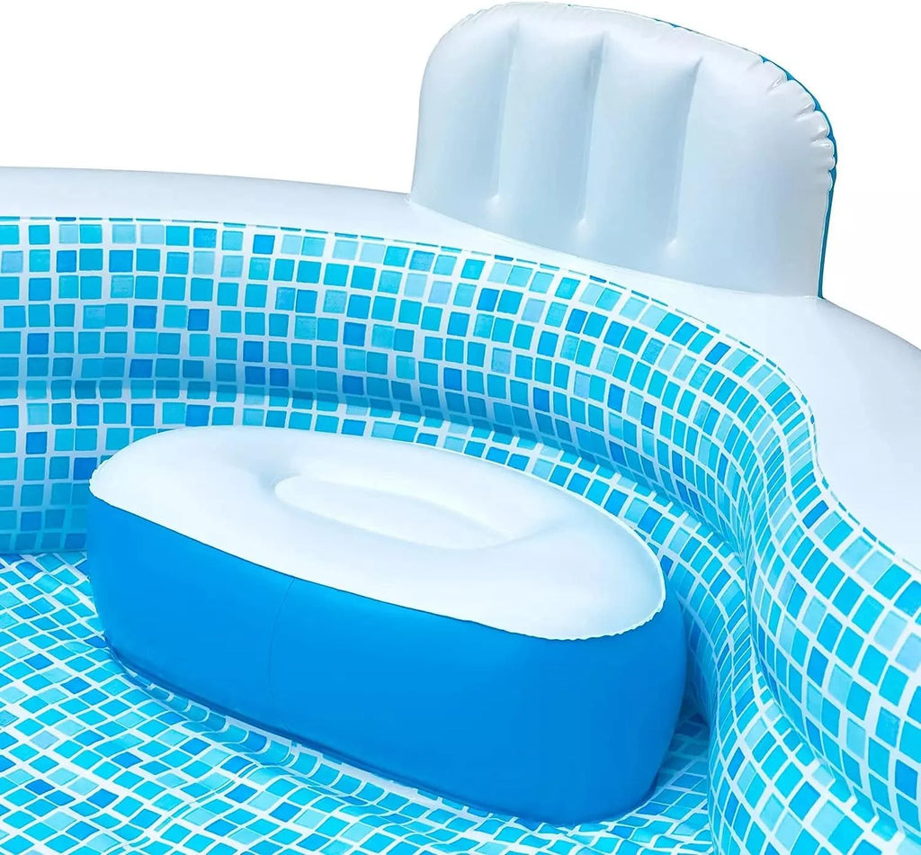 Members Mark Elegant Family Pool 10 Feet Long 2 Inflatable Seats