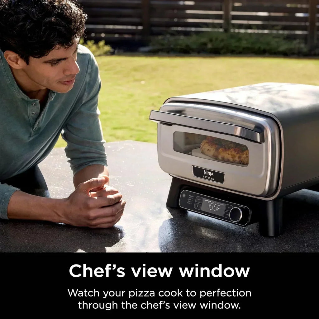 Ninja Artisan Outdoor Pizza Oven 12-inch 3-minute Pizza Neapolitan Thin Crust New York Chicago