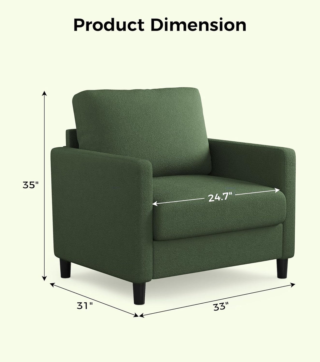 Loveseat Sofa 51 Love Seat Comfy Corduroy Small Loveseat Tool-Free Setup Couch