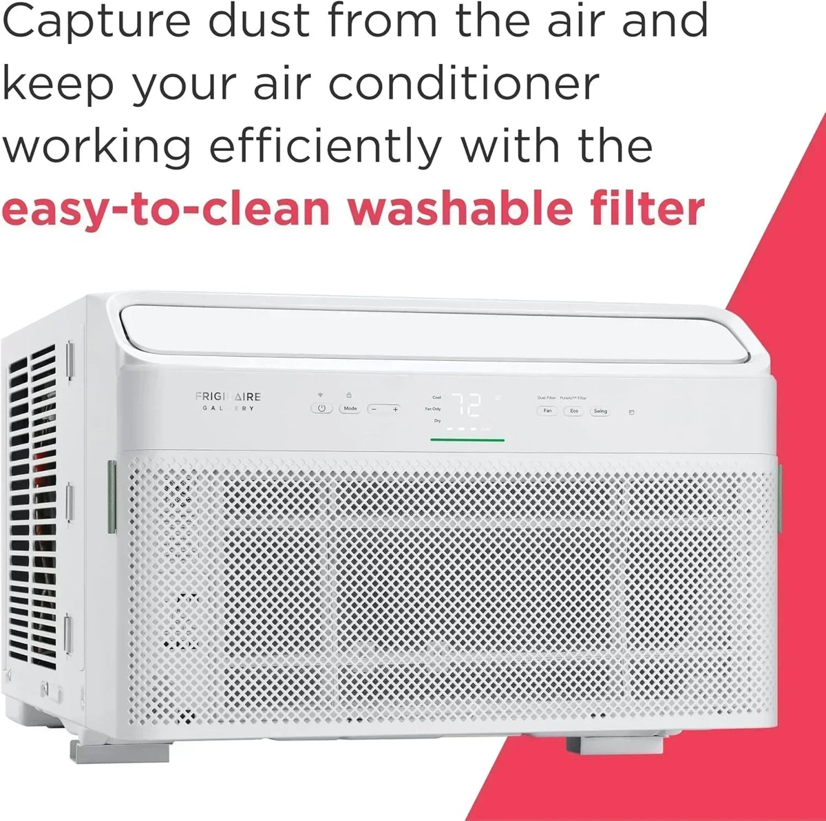 Frigidaire GHWQ103WC1 Inverter Quiet Temp Room Air Conditioner 10,000 BTU with Wi-Fi Connected