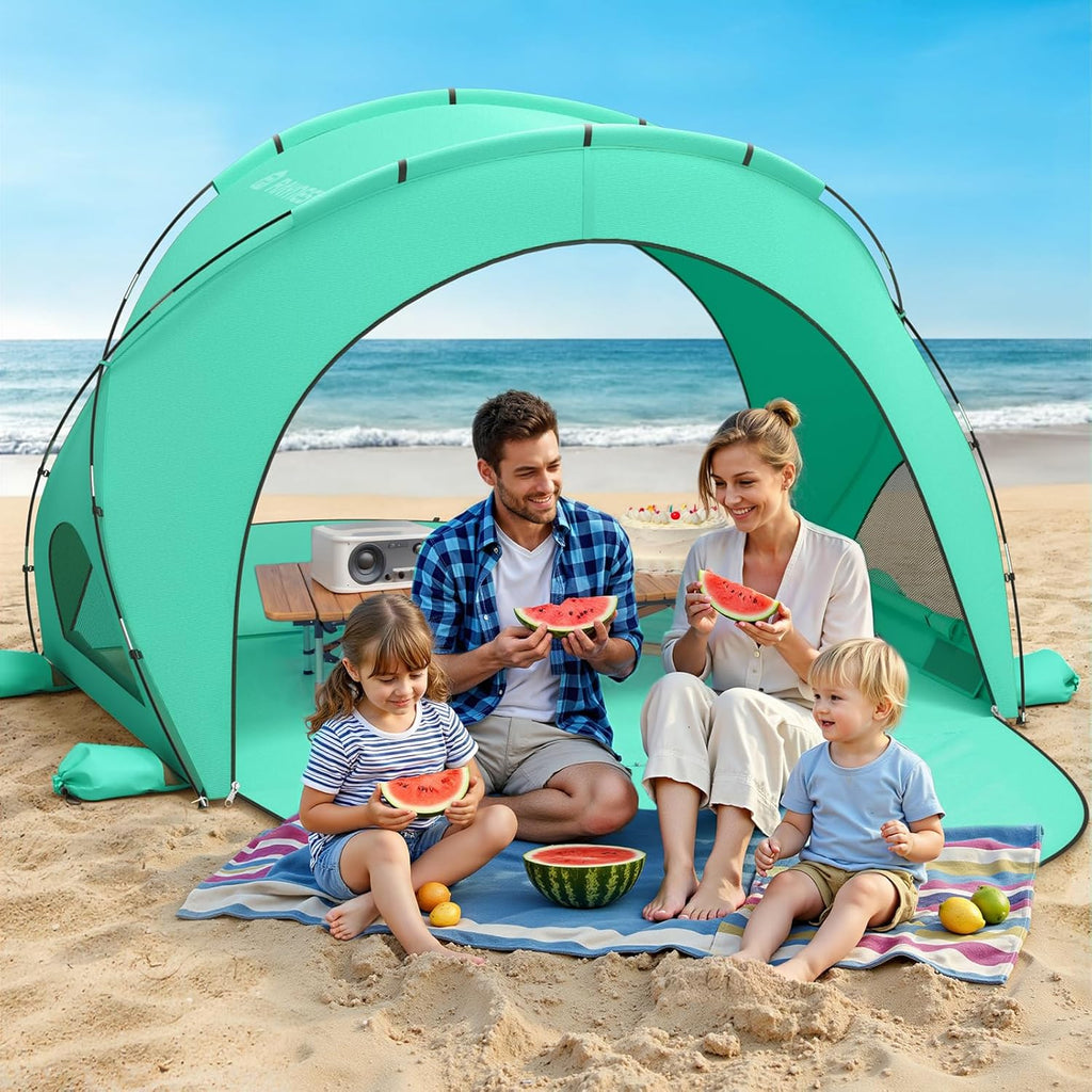 Beach Tent Sun Shelter Beach Shade Tent with UPF50+ UV Protection Beach Sun Shelter Beach Shade