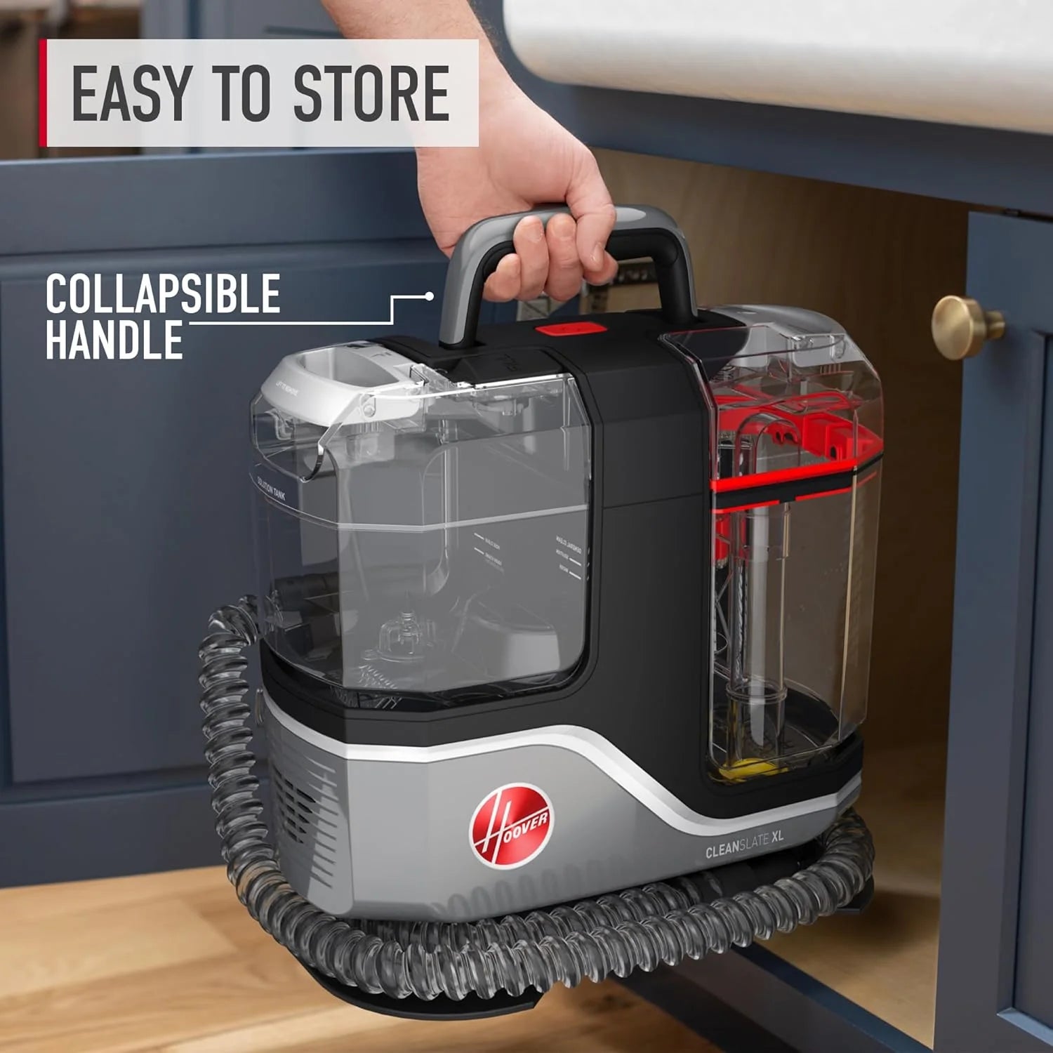 Hoover CleanSlate Plus Portable Carpet & Upholstery Spot Cleaner with Powerful Suction and Multiple Tools