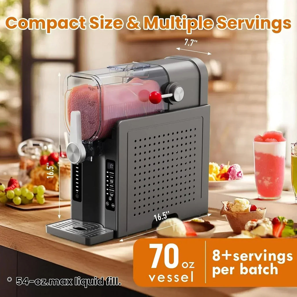 Slushie Machine Professional Frozen Drink Maker No Ice Needed Slushy Machine with LED Display