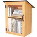 Outdoor Library Book Box Double Free Literature Exchange Box Outdoor Book Storage Wood Cabinet