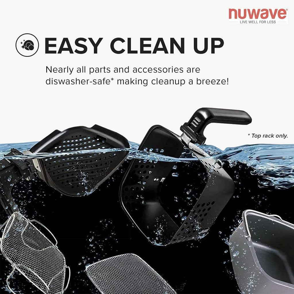 Nuwave Brio 15.5Qt Air Fryer Oven quickly reheats bakes and dehydrates food